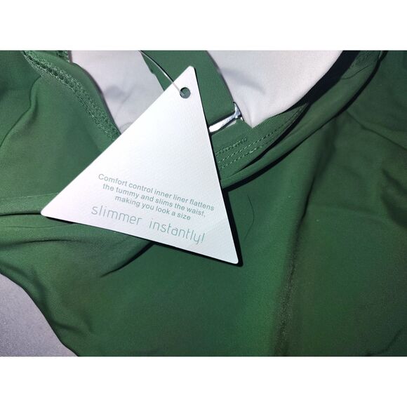 NWT Laphee Rose Tummy Control Size XL One Piece  Green Beach Adjustable Straps - Picture 4 of 5